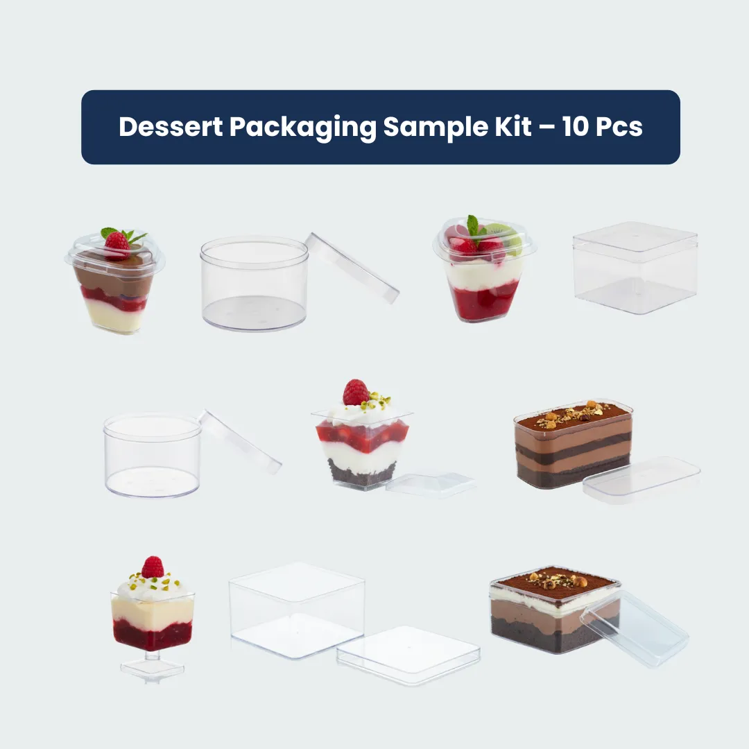 Dessert packaging sample kit